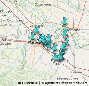 Mappa A21 Autostrada Torino Brescia, 29122 Roncaglia PC, Italia (10.197)