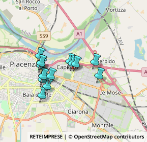 Mappa Via Giuseppe Portapuglia, 29122 Piacenza PC, Italia (1.464)