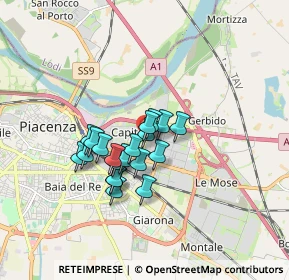 Mappa Via Giuseppe Portapuglia, 29122 Piacenza PC, Italia (1.2105)