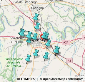 Mappa Via Giuseppe Portapuglia, 29122 Piacenza PC, Italia (5.728)