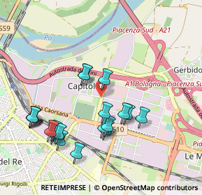 Mappa Via Giuseppe Portapuglia, 29122 Piacenza PC, Italia (1.012)