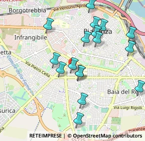 Mappa Via Rinaldo Ancillotti, 29122 Piacenza PC, Italia (1.00471)