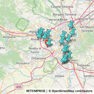 Mappa Strada Decima, 10095 Grugliasco TO, Italia (6.24706)