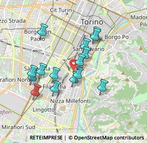 Mappa Via Cellini Benvenuto, 10125 Torino TO, Italia (1.57333)