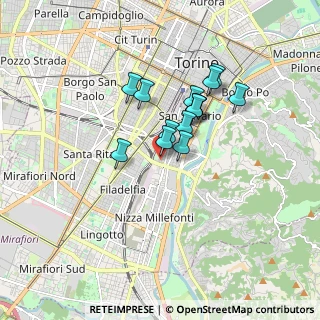 Mappa Via Cellini Benvenuto, 10125 Torino TO, Italia (1.26286)