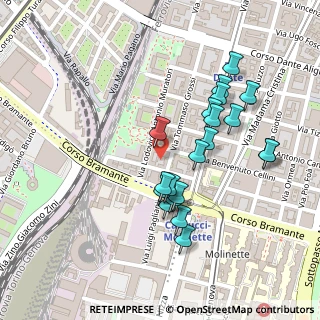 Mappa Via Cellini Benvenuto, 10125 Torino TO, Italia (0.2205)