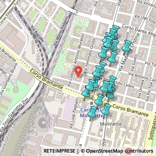 Mappa Via Cellini Benvenuto, 10125 Torino TO, Italia (0.24)
