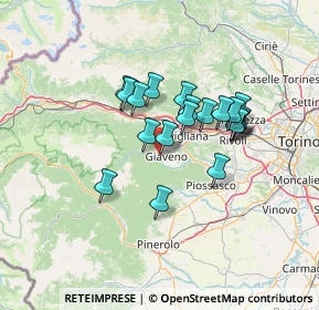 Mappa Via Margheria, 10094 Giaveno TO, Italia (10.6995)