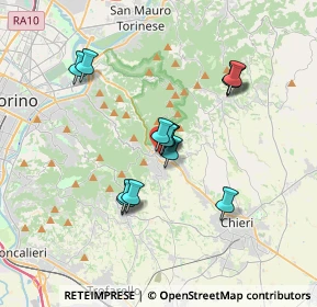 Mappa Via Ernesto Molina, 10025 Pino Torinese TO, Italia (2.88071)