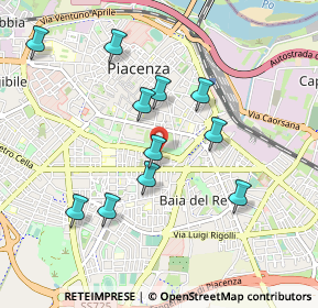 Mappa Via Alfonso Testa, 29122 Piacenza PC, Italia (0.91273)