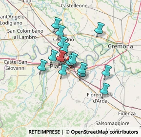 Mappa Viale Dell'Artigiato, 29122 Piacenza PC, Italia (9.5425)