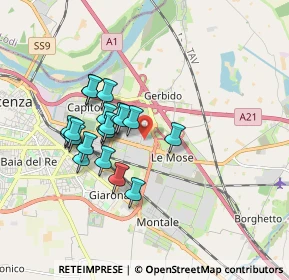 Mappa Viale Dell'Artigiato, 29122 Piacenza PC, Italia (1.494)