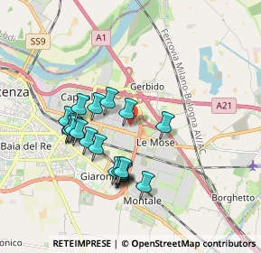 Mappa Viale Dell'Artigiato, 29122 Piacenza PC, Italia (1.655)