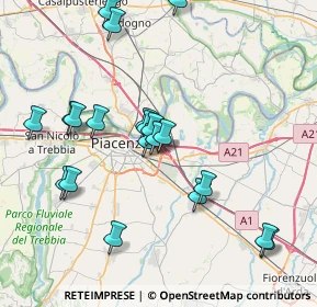 Mappa Viale Dell'Artigiato, 29122 Piacenza PC, Italia (7.9325)