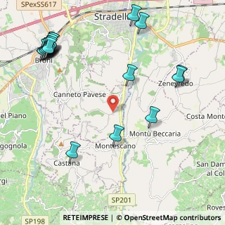 Mappa Frazione Monteveneroso, 27044 Canneto pavese PV, Italia (2.914)