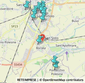 Mappa Viale dell'Artigianato, 45100 Borsea RO, Italia (2.375)