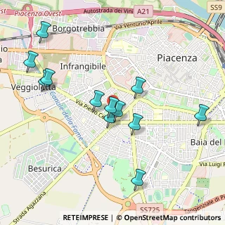 Mappa Via V. Buzzetti, 29121 Piacenza PC, Italia (0.98917)