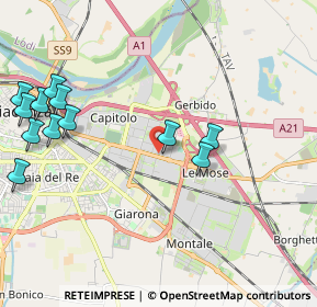 Mappa Via Caorsana, 29122 Piacenza PC, Italia (2.525)