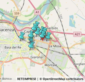 Mappa Via Caorsana, 29122 Piacenza PC, Italia (0.8875)