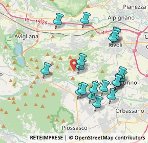 Mappa Via dei Platani, 10090 Villarbasse TO, Italia (3.979)
