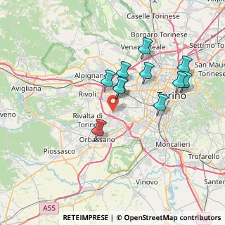 Mappa Strada Undicesima, 10098 Rivoli TO (6.59909)