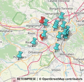 Mappa Strada Undicesima, 10098 Rivoli TO (6.91813)