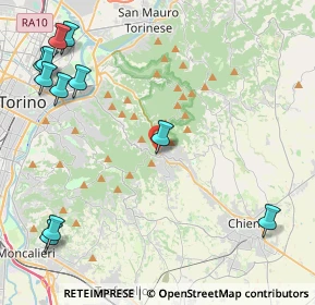 Mappa Via dei Colli, 10025 Pino Torinese TO, Italia (5.98909)