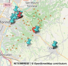 Mappa Via dei Colli, 10025 Pino Torinese TO, Italia (4.72389)