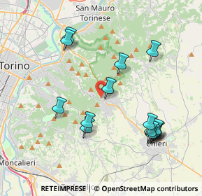 Mappa Via dei Colli, 10025 Pino Torinese TO, Italia (4.16133)