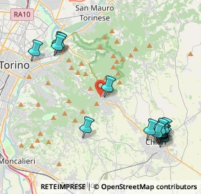 Mappa Via dei Colli, 10025 Pino Torinese TO, Italia (5.006)