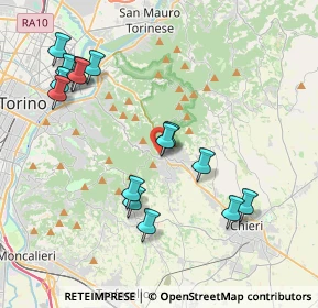 Mappa Via dei Colli, 10025 Pino Torinese TO, Italia (4.22333)