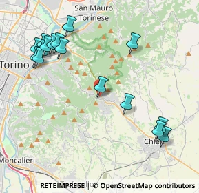 Mappa Via dei Colli, 10025 Pino Torinese TO, Italia (4.82)