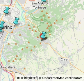 Mappa Via dei Colli, 10025 Pino Torinese TO, Italia (6.60818)