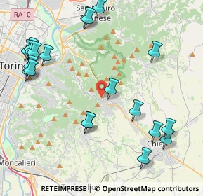 Mappa Via dei Colli, 10025 Pino Torinese TO, Italia (5.147)
