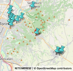 Mappa Via dei Colli, 10025 Pino Torinese TO, Italia (5.77438)