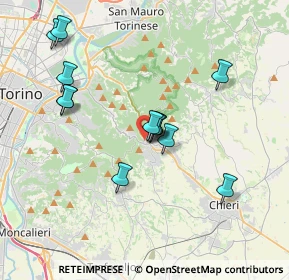 Mappa Via dei Colli, 10025 Pino Torinese TO, Italia (3.40846)