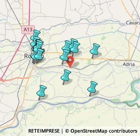 Mappa Via Verdi Giuseppe, 45010 Ceregnano RO, Italia (6.83579)