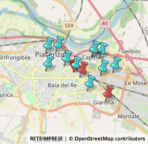 Mappa Via Cristoforo Colombo, 29122 Piacenza PC, Italia (1.28769)