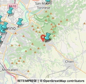 Mappa Via Torino, 10025 Pino Torinese TO, Italia (6.29818)