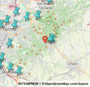 Mappa Via Torino, 10025 Pino Torinese TO, Italia (6.61706)