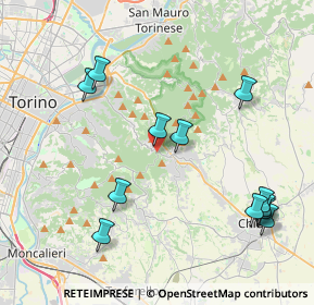 Mappa Via Torino, 10025 Pino Torinese TO, Italia (4.60667)