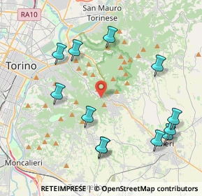 Mappa Via Torino, 10025 Pino Torinese TO, Italia (4.66167)