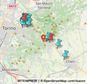 Mappa Via Torino, 10025 Pino Torinese TO, Italia (4.281)