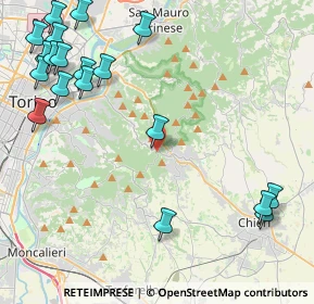 Mappa Via Torino, 10025 Pino Torinese TO, Italia (5.86211)