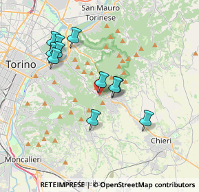 Mappa Via Torino, 10025 Pino Torinese TO, Italia (3.38636)