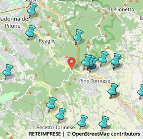 Mappa Via Torino, 10025 Pino Torinese TO, Italia (2.544)