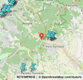 Mappa Via Torino, 10025 Pino Torinese TO, Italia (3.5365)