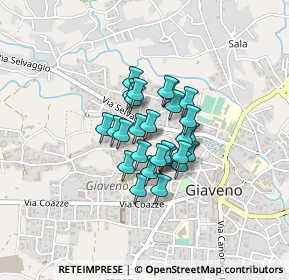 Mappa Via Suor L. Versino, 10094 Giaveno TO, Italia (0.25357)