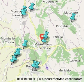 Mappa Via Albugnano, 14022 Castelnuovo Don Bosco AT, Italia (2.50769)