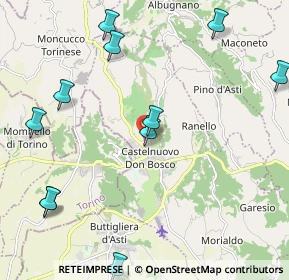 Mappa Via Albugnano, 14022 Castelnuovo Don Bosco AT, Italia (2.62727)